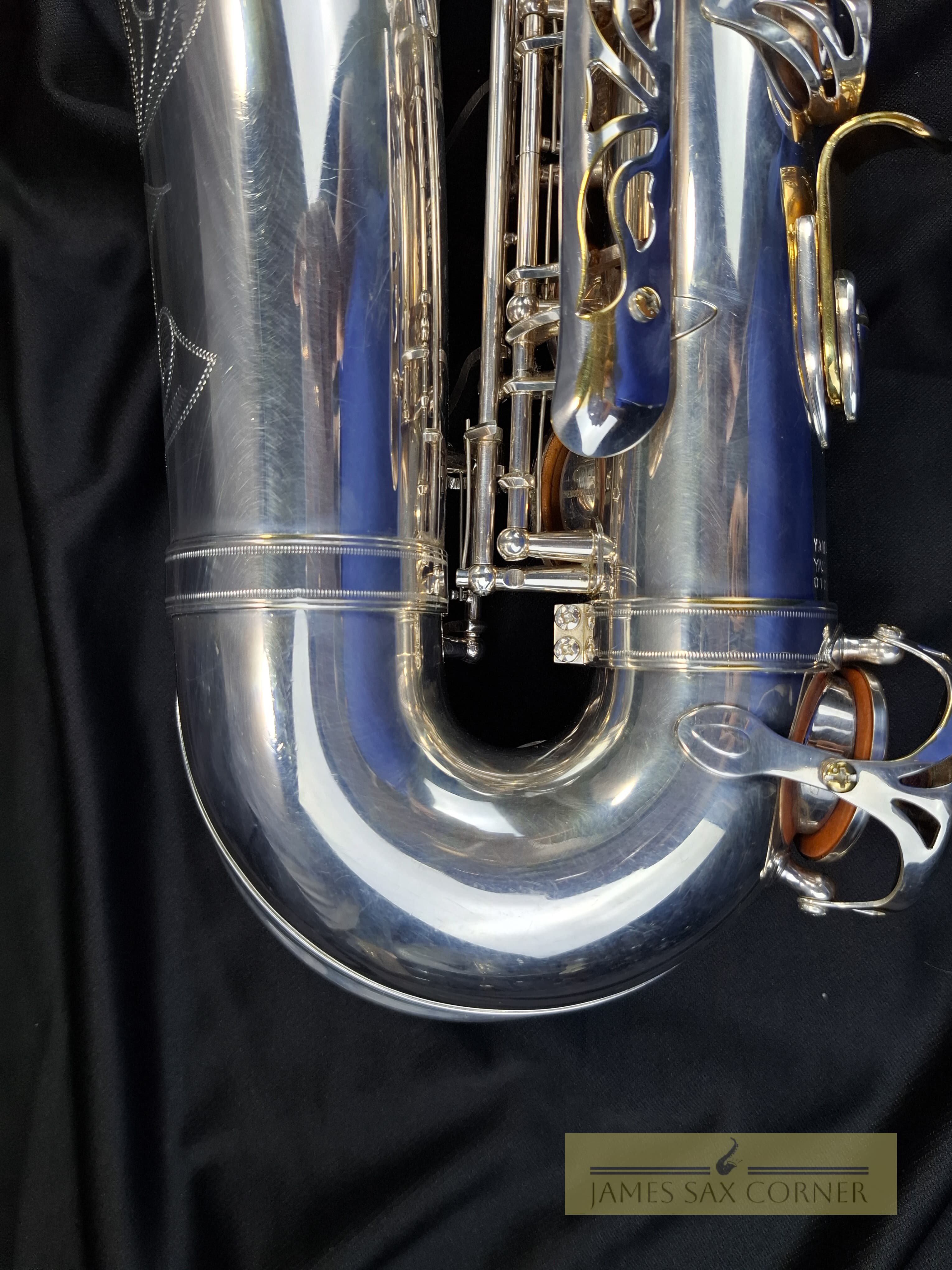 Yamaha YAS-62S Silver Alto Saxophone Purple Logo SN 010XXX 6