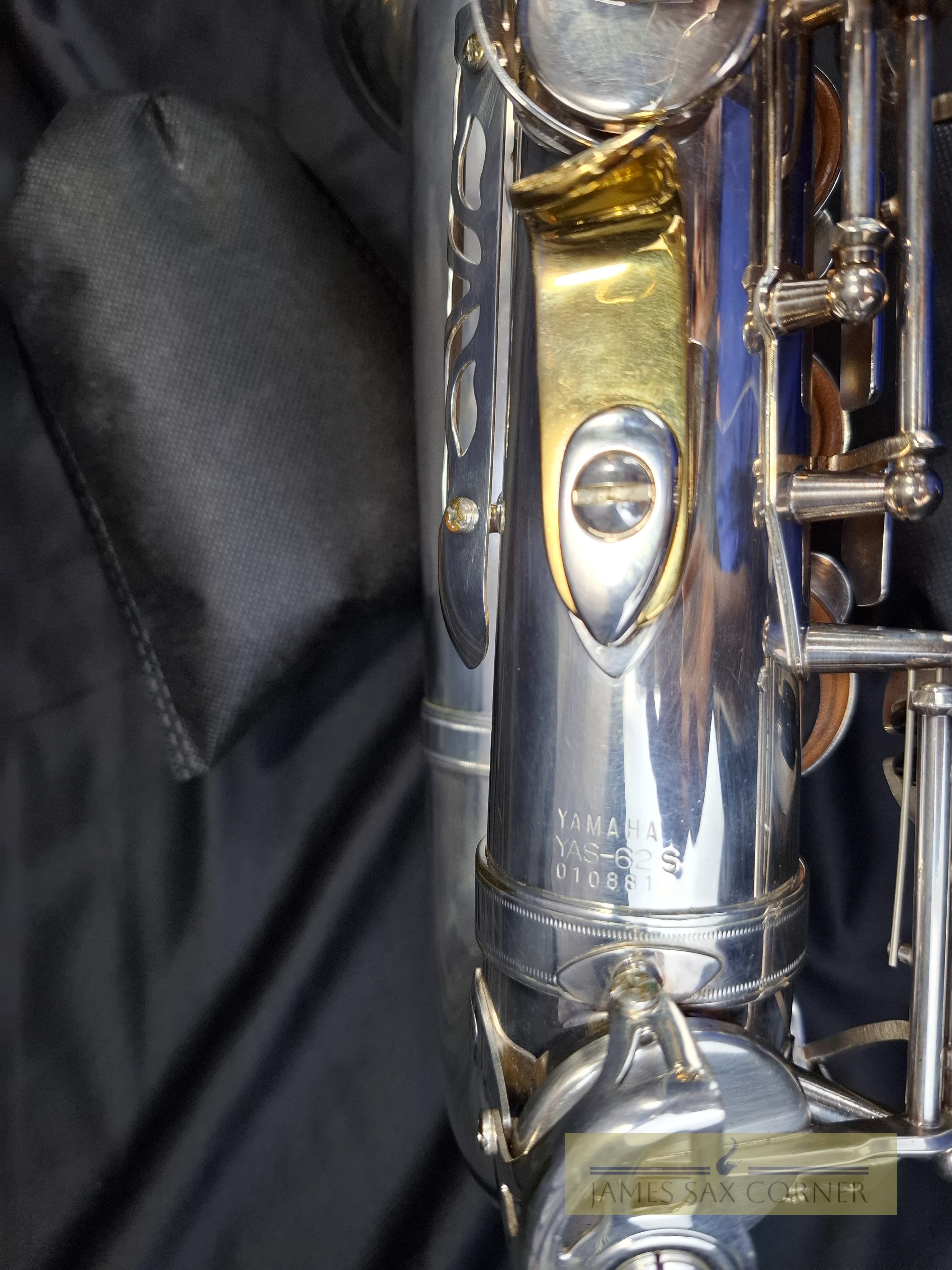 Yamaha YAS-62S Silver Alto Saxophone Purple Logo SN 010XXX 13